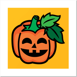 Smiling Jack-O-Lantern Posters and Art